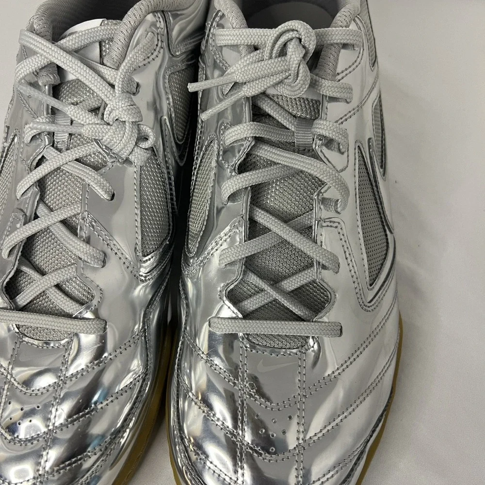 Nike Gato LV8 Chrome Men's Metallic Silver Lace-Up Low Top Leather Size 15